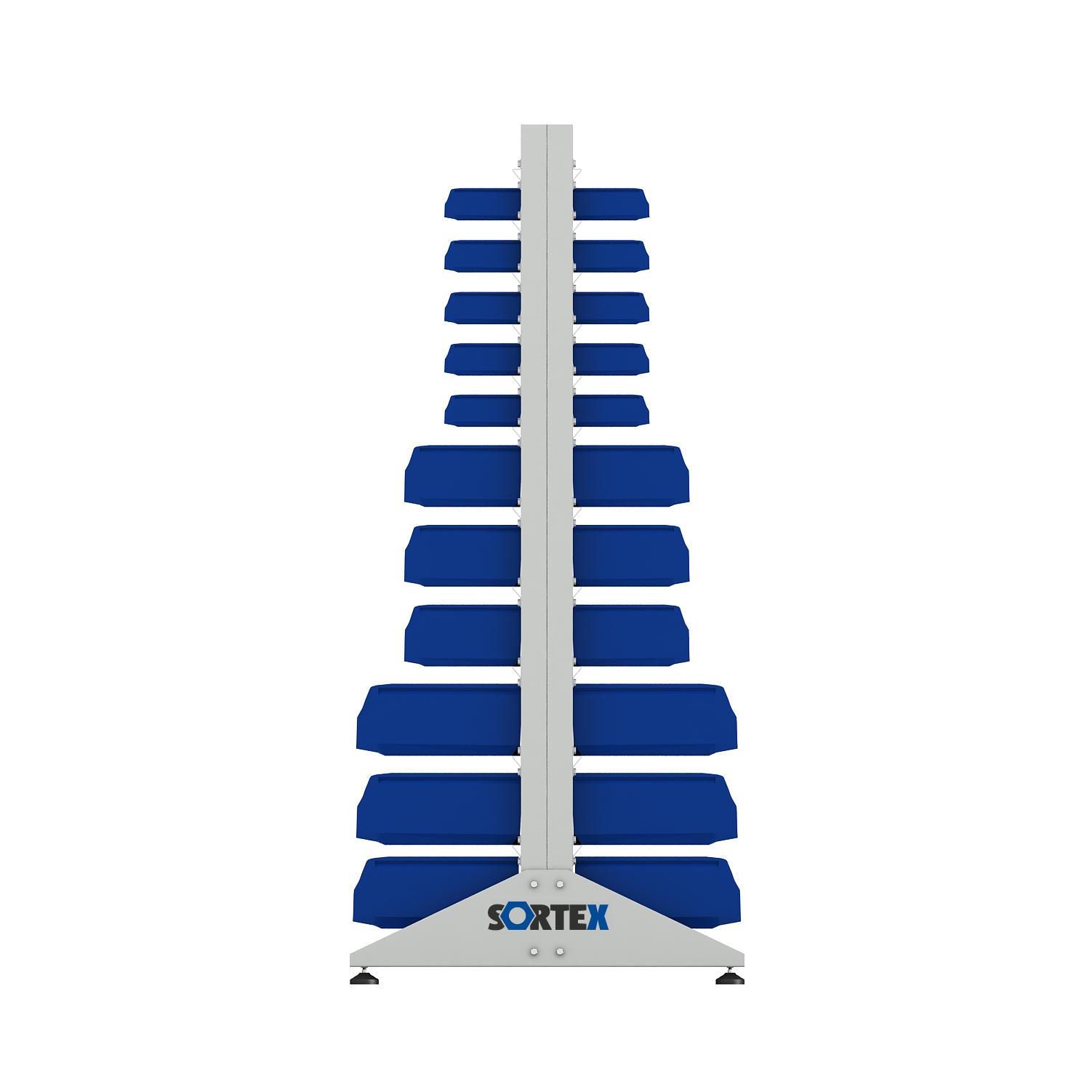 ER-00024049 Стеллаж для пластиковых лотков SORTEX двухсторонний 1800x1000x800.06