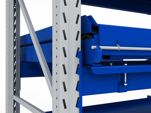 Стеллаж с выкатными платформами S-HEAVY 1000/1300 (2 яруса хранения)